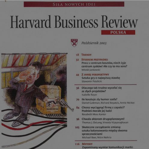 Harvard Business Review – “Sztuka Gry o najwyższą stawkę”